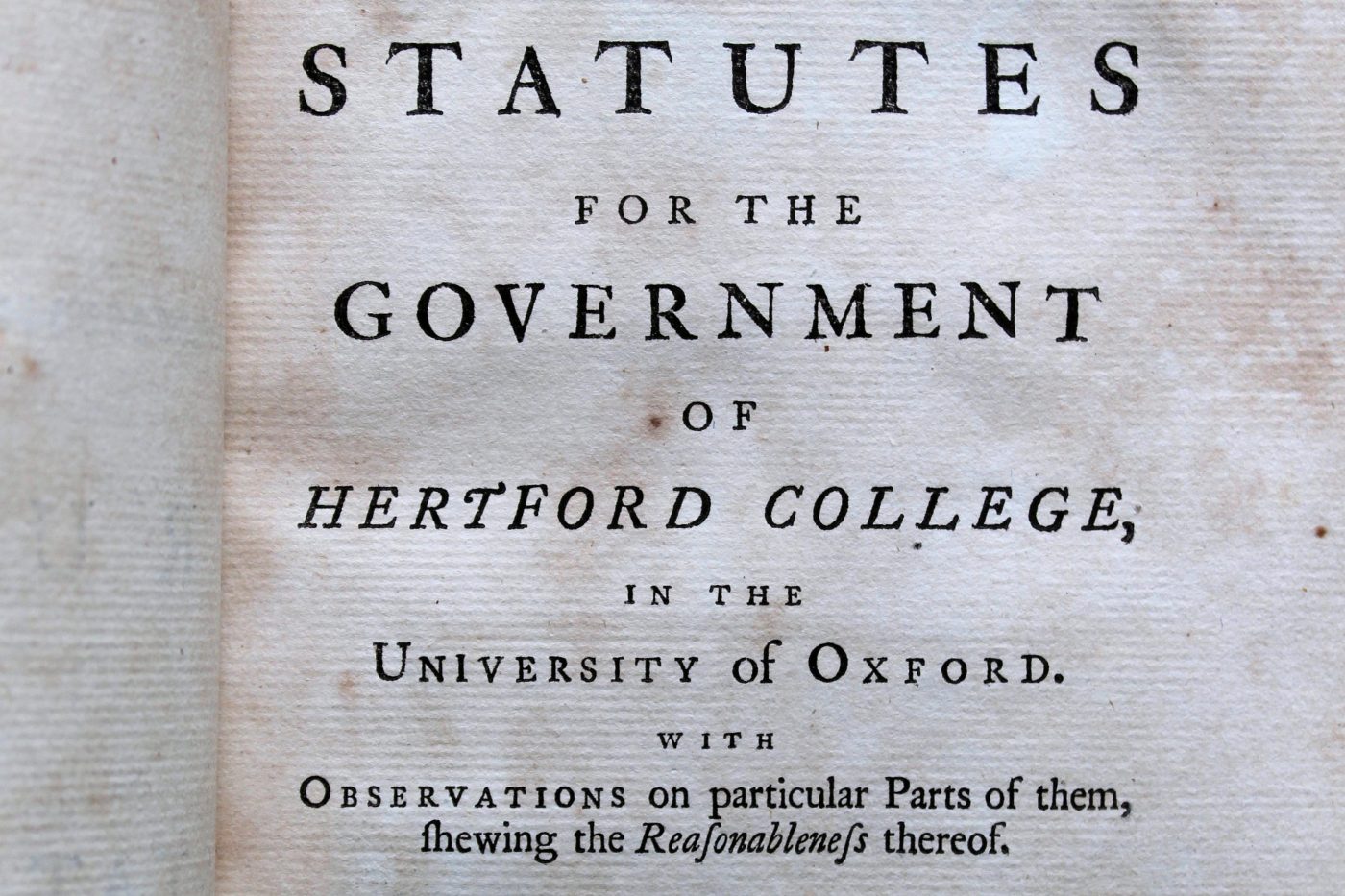 Governance & legal Hertford College University of Oxford