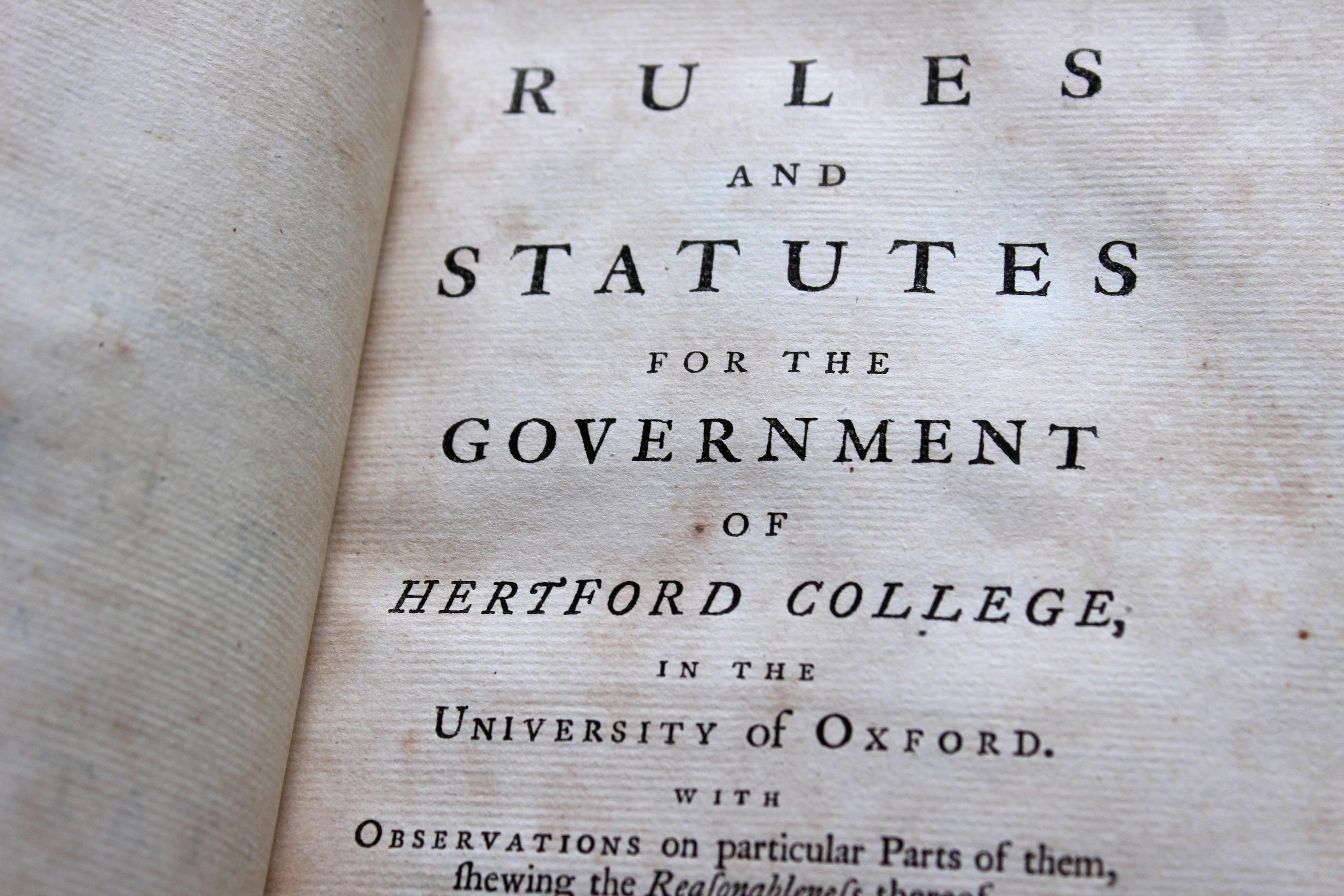 Governance & legal Hertford College University of Oxford