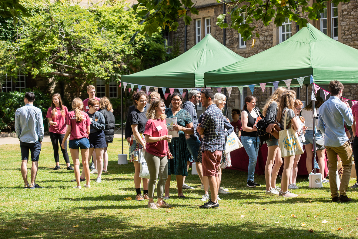 Visitors to open day in quad